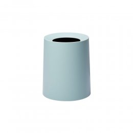 日本 IDEACO 圓形家用垃圾桶11.4L-淺藍色