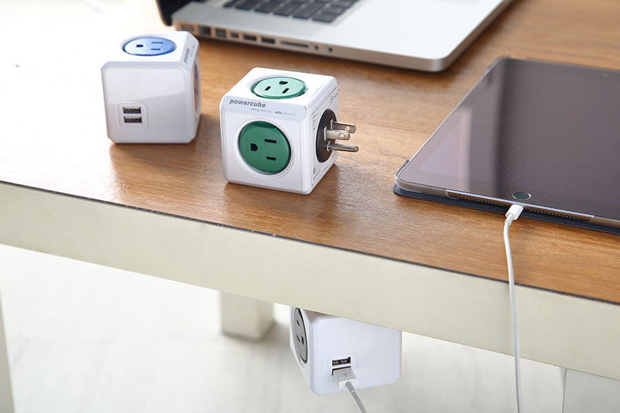 荷蘭PowerCube 擴充插座-USB兩用 自動斷電保護 插座不打架 檢驗合格 原廠貨