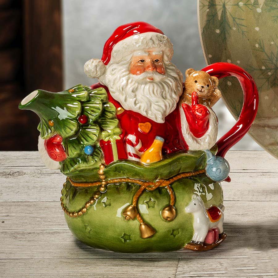 義大利LAMART 聖誕老公公茶壺，擺飾小物，家飾家具，家居- WUZ屋子