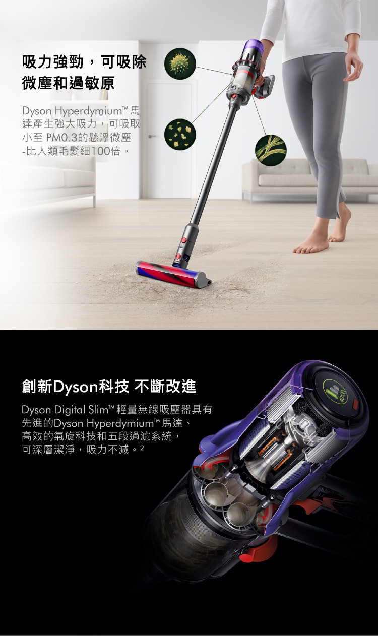 Dyson Digital Slim Fluffy SV18 輕量無線吸塵器 銀灰色｜送LED隙縫吸頭+電烤盤《WUZ屋子》Z-104-SV18  fluffy G